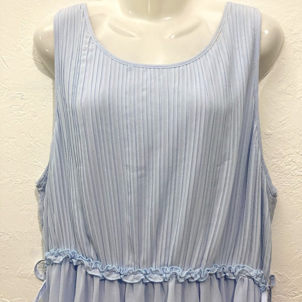 NWT Disney Torrid Chiffon Pleated Skater Dress Cinderella Carriage Blue 3 - Picture 5 of 14